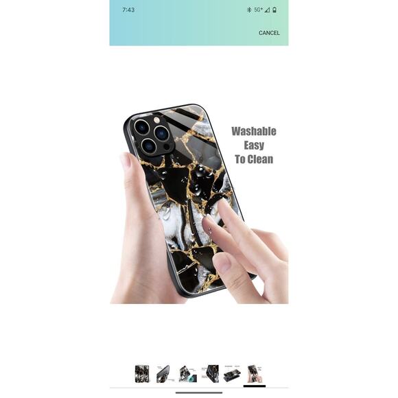 Marble Printed ShockProof Silicone Case For iPhone 15 Pro Max - Picture 6 of 8